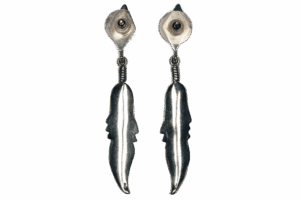 Navajo Sleeping Beauty Silver Bolo Tie Hammered Sterling 0003